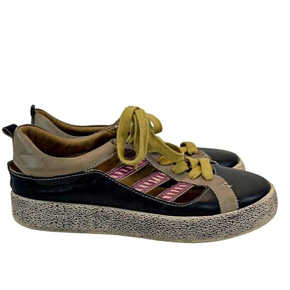 L'Artiste Spring Step Leather Lace-Up Comfort Sneaker Porscha BM 37 6.5-7 - Picture 3 of 8